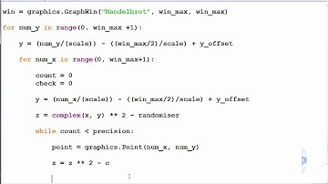Python Exercise 9.3 - Mandelbrot Set
