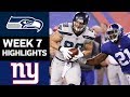 Seahawks vs. Giants | NFL Week 7 Game Highlights