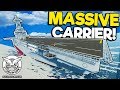 Massive Aircraft Carrier Takes on Tsunami! - Stormworks Gameplay