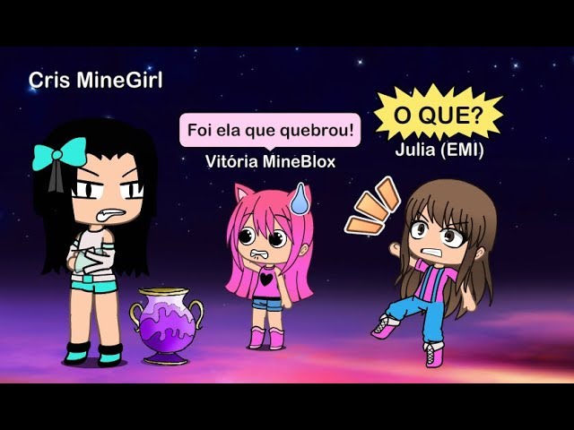 Vitória Mineblox e Júlia minegirl