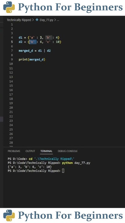 How To Merge Two Dictionaries In Python | Python For Beginners - YouTube