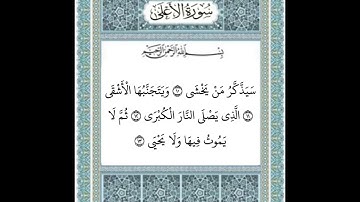 سورة الاعلى ١٠-١٣