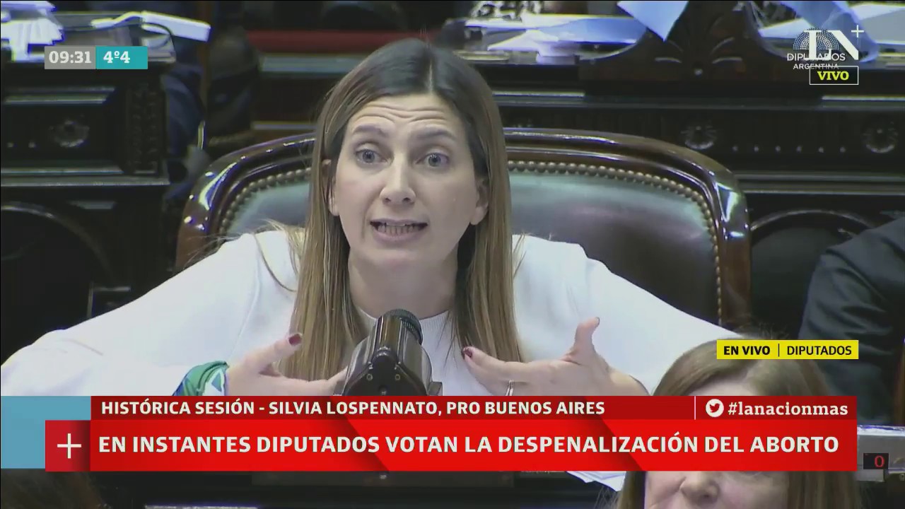 Debate por aborto en Diputados: la emotiva exposición de Silvia Lospennato