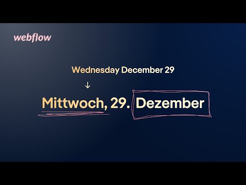Webflow Datum von Englisch auf Deutsch stellen