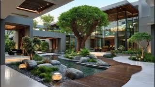 Genius Modern Tropical House Design 2025 | Dreamy Open Spaces & Lush Green Courtyards.