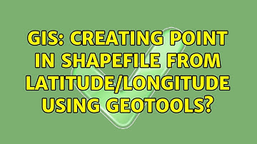 GIS: Creating point in shapefile from latitude/longitude using GeoTools?