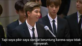 [SUB INDO] BTS FULL SPEECH at United Nations for Youth Event