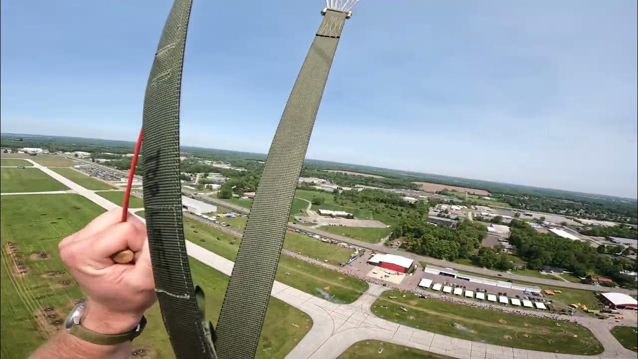 Round Canopy Parachute Team at the Elkhart Airshow 5/21/23 YouTube