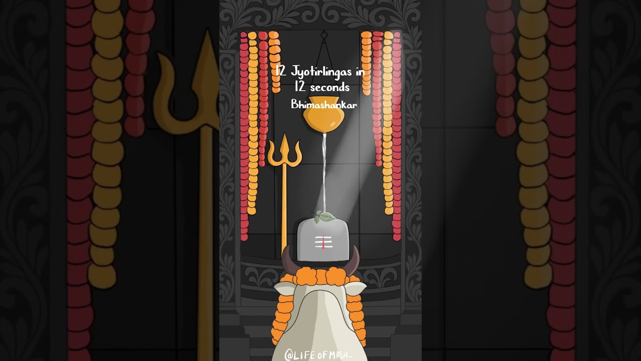 12 Jyotirlingas in 12 seconds♥️ #shorts #mahadev #jyotirling #mahakal #mahakalstatus