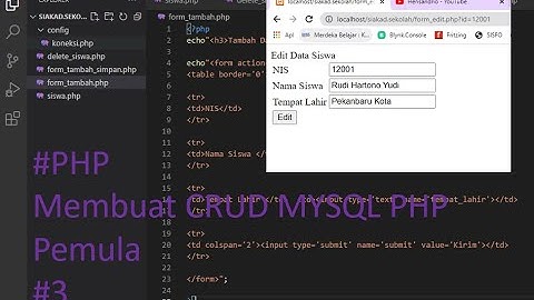 CRUD MySQL PHP Native | Pemula | Simple #3