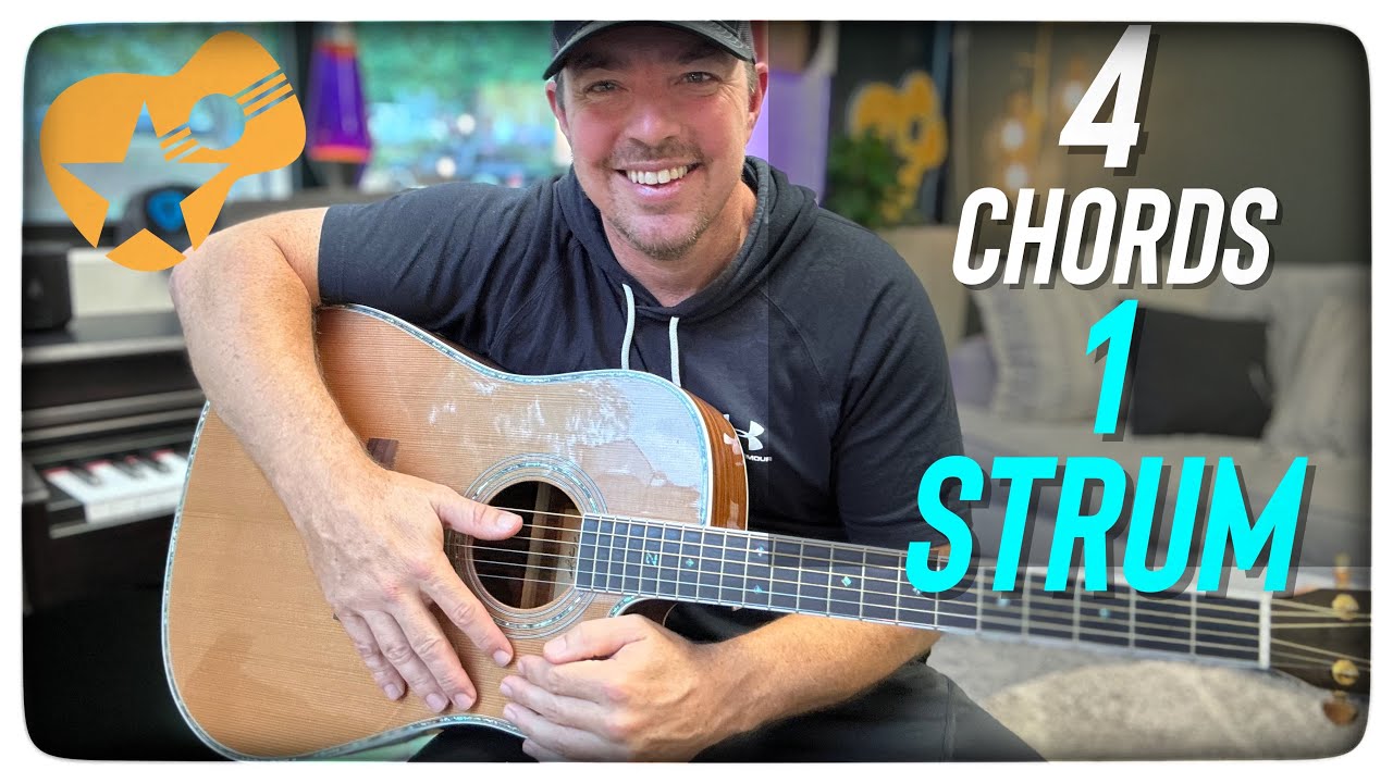 5 Songs | 4 Chords | 1 Strumming Pattern (Beginner Guitar Lesson) - YouTube