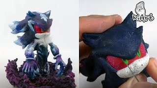 Create Mephiles the Dark with Clay / SONIC the Hedgehog / Clay Art [kiArt]