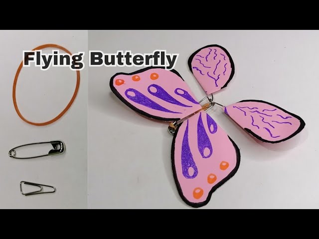 How to Make Flying Paper Butterfly, Origami Flying Butterfly