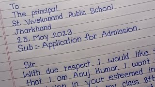 Application for admission||how to write application in english||#video ||