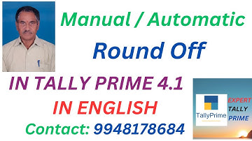 195. MANUAL/AUTOMATIC ROUND OFF IN SALES/PURCHASE IN TALLY PRIME 4.1 | ENGLISH | EXPERT TALLY PRIME