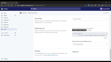 Generate API Keys for Custom Integration | How-to | GoAffPro