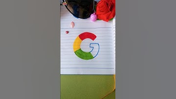 How to Draw the Google logo🔴🟡🟢🔵