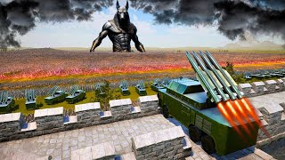 5,000,000 ARMY OF ANUBIS Invade HUMAN ARMY MISSILE Base - UEBS 2 | BATTLE SIMULATOR 2