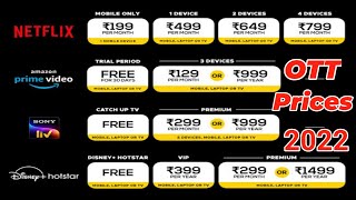All OTT Subscription Price 2022 | Netflix Price Drop India | Netflix Or Prime Video Or Hotstar .