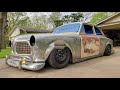 SWEDISH GANGSTA SLED build part 1 - One of a kind Volvo Amazon body dropped over a Kia Spectra!