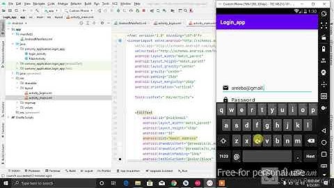 Login page in Android studio in Java with validation