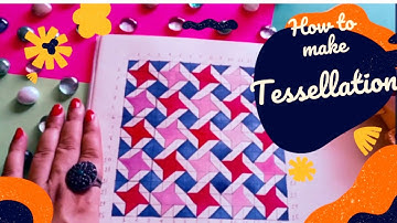 Tessellation art/ how to make tessellation/easy tessellation drawing/ geometric tessellation/cube