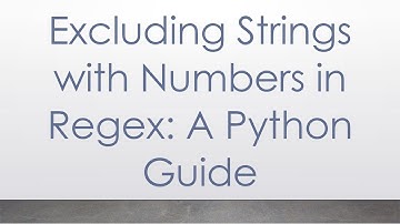 Excluding Strings with Numbers in Regex: A Python Guide