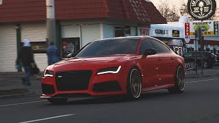 AUDI RS7'S CRUISE DOWNTOWN! (Amazing TT V8 Sounds!)