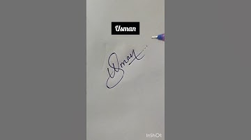 usman Name signature 💫🤲 #shorts #youtubeshorts #ytshorts #requested