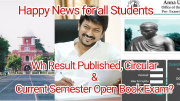 Happy News Anna University Circular | Wh Result Published | Current Semester Open Book Exam?
