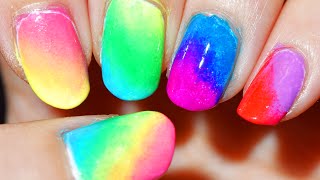 Rainbow ombre nails + my tips and tricks