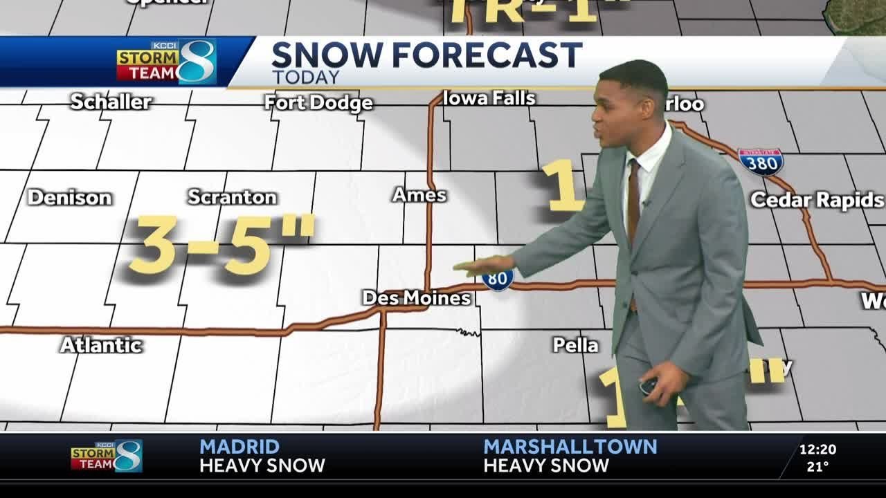 Iowa weather snow returns to des moines thursday afternoon youtube