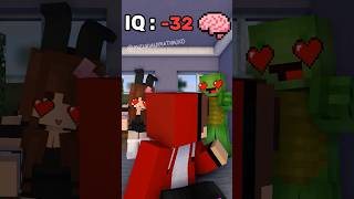 Low IQ Vs High IQ Mikey save JJ from JJ sister? - MAIZEN Minecraft Animation #shorts