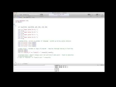 Different types of errors in programming