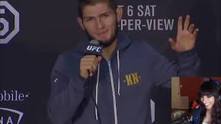 Khabib SAVAGE - Girl Reacts To Khabib Will Make You Laugh Like No Other