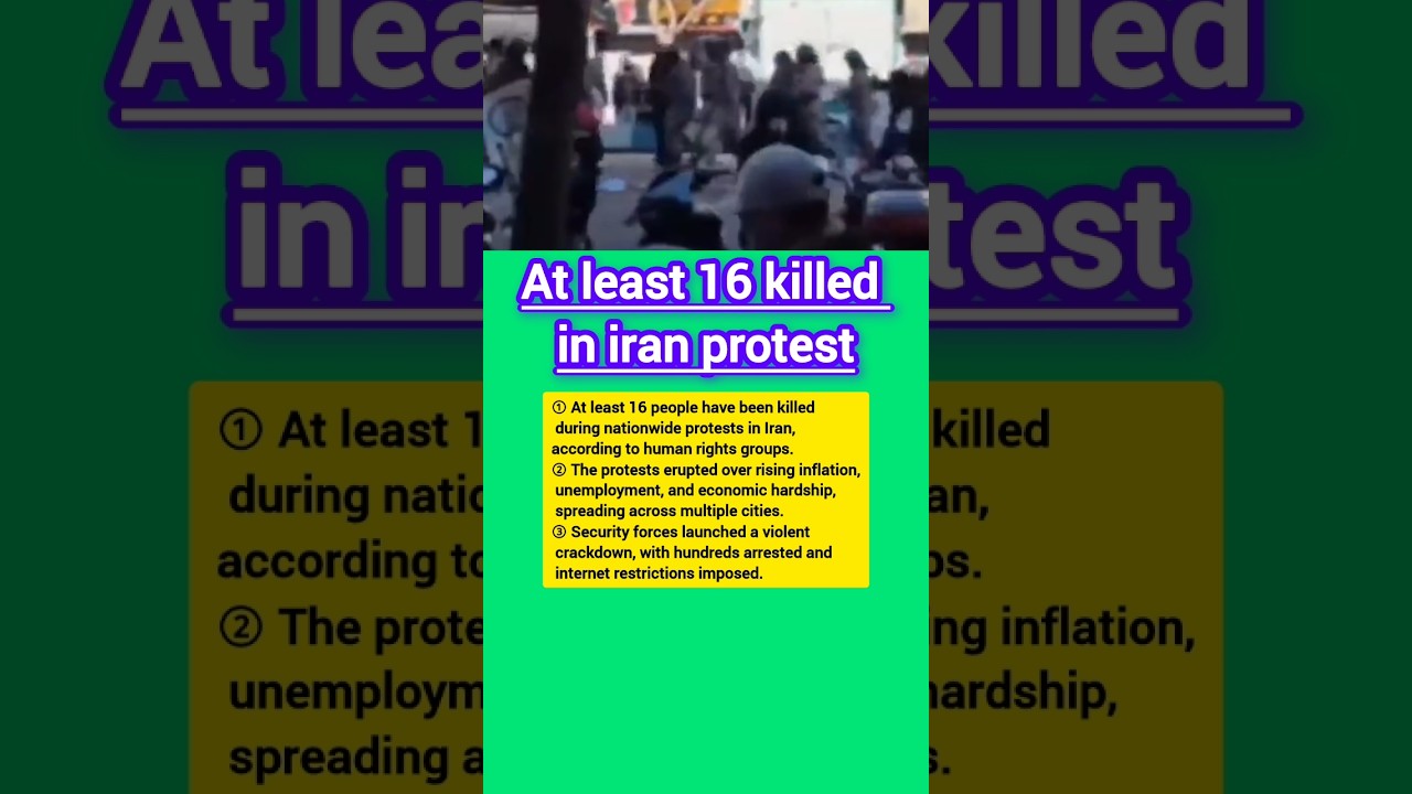 At least 16 killed in iran protest