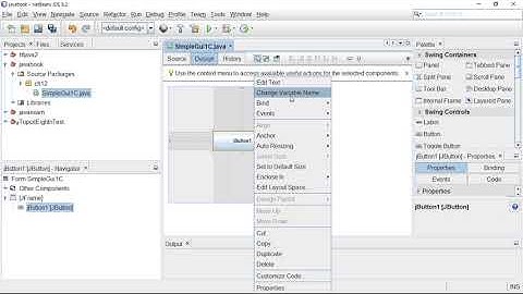 JAVA 12장  버튼 이벤트 처리 (NetBeans GUI 빌더 사용)