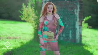 International fashion Model Rebecca Catwalk in slowmotion of outfit 9