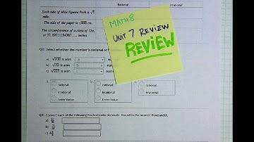 Math8 Unit 7 Review REVIEW VIDEO
