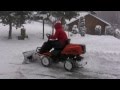 Husqvarna rider snow plowing  plow snow like a boss