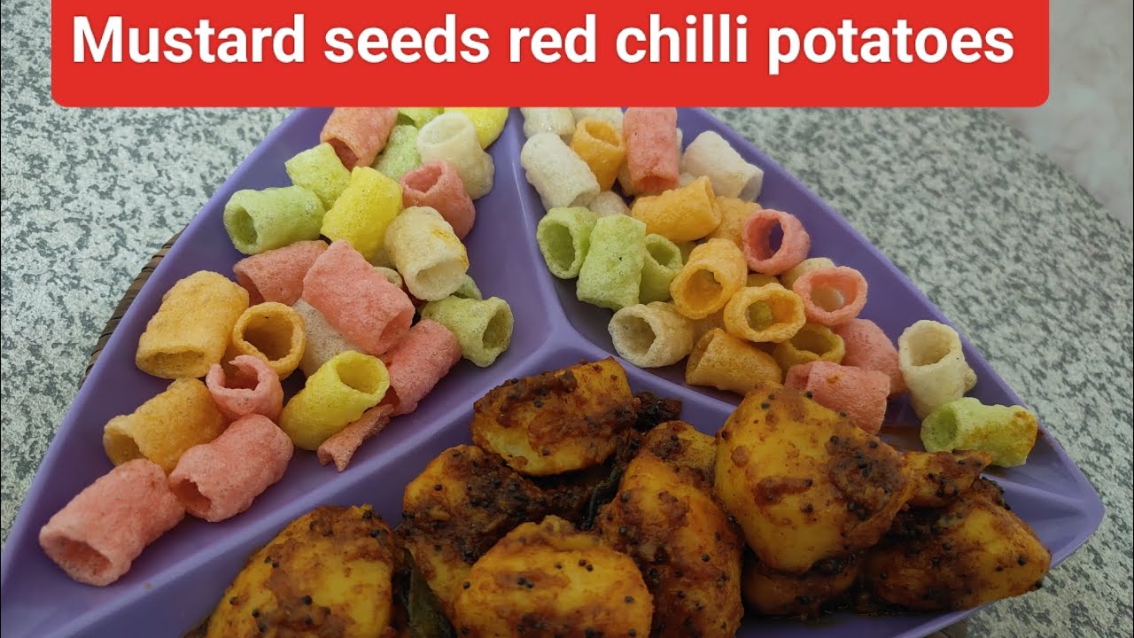 Rai aaloo recipe, Mustard seeds potato,,Red chilli potato, quick & easy potato recipe