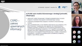 Webinar :JAK PRAKTYCZNIE PRZYGOTOWAĆ ORGANIZACJĘ DO WDROŻENIA CSRD, ESRS I TAKSONOMII?