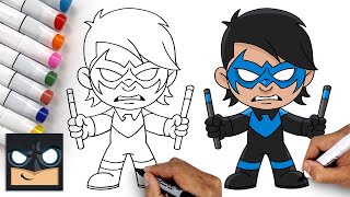 how to draw nightwing