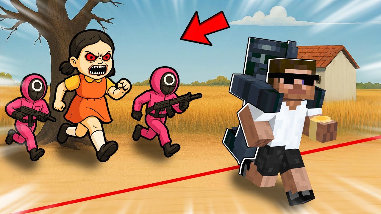 Stealing Rare SQUID GAME character in Minecraft..