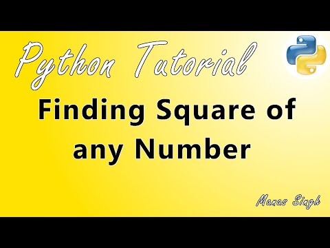 Finding Square of a Number | Python tutorial - YouTube