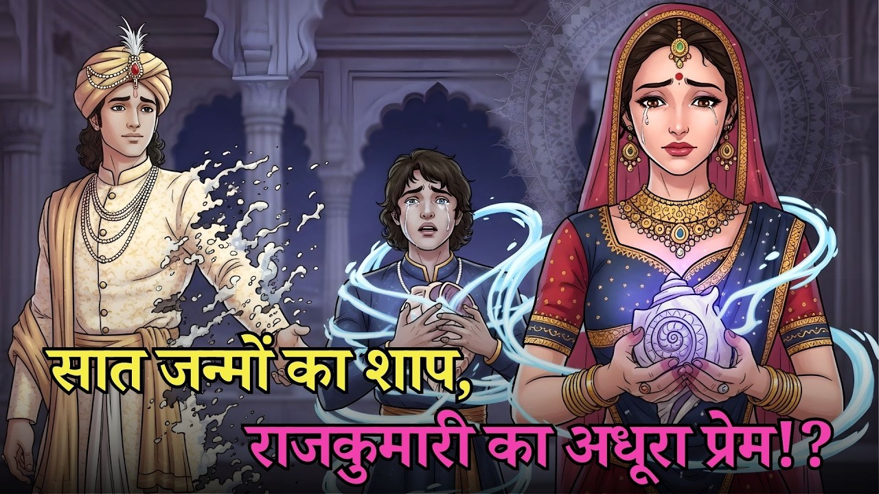 सात जन्मों का श्राप: शंख के अभिशाप में बंधी राजकुमारी की दर्दभरी प्रेम कथा | भारतीय लोककथा