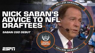 Nick Saban's advice for draftees 🗣️ 'MAKE THE MOST OF YOUR OPPORTUNITY!' | College GameDay