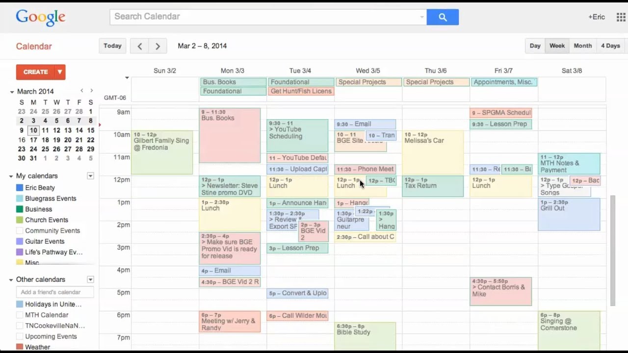 How I Plan My Week Using Google Calendar Pt. 1 YouTube