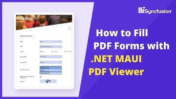How to Fill PDF Forms Using .NET MAUI PDF Viewer
