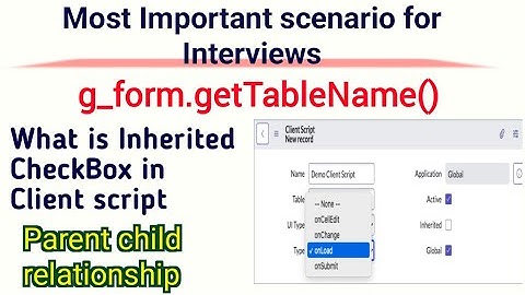 getTableName() in CLIENT SCRIPT || servicenow scripting || #skfacts #servicenow #inter